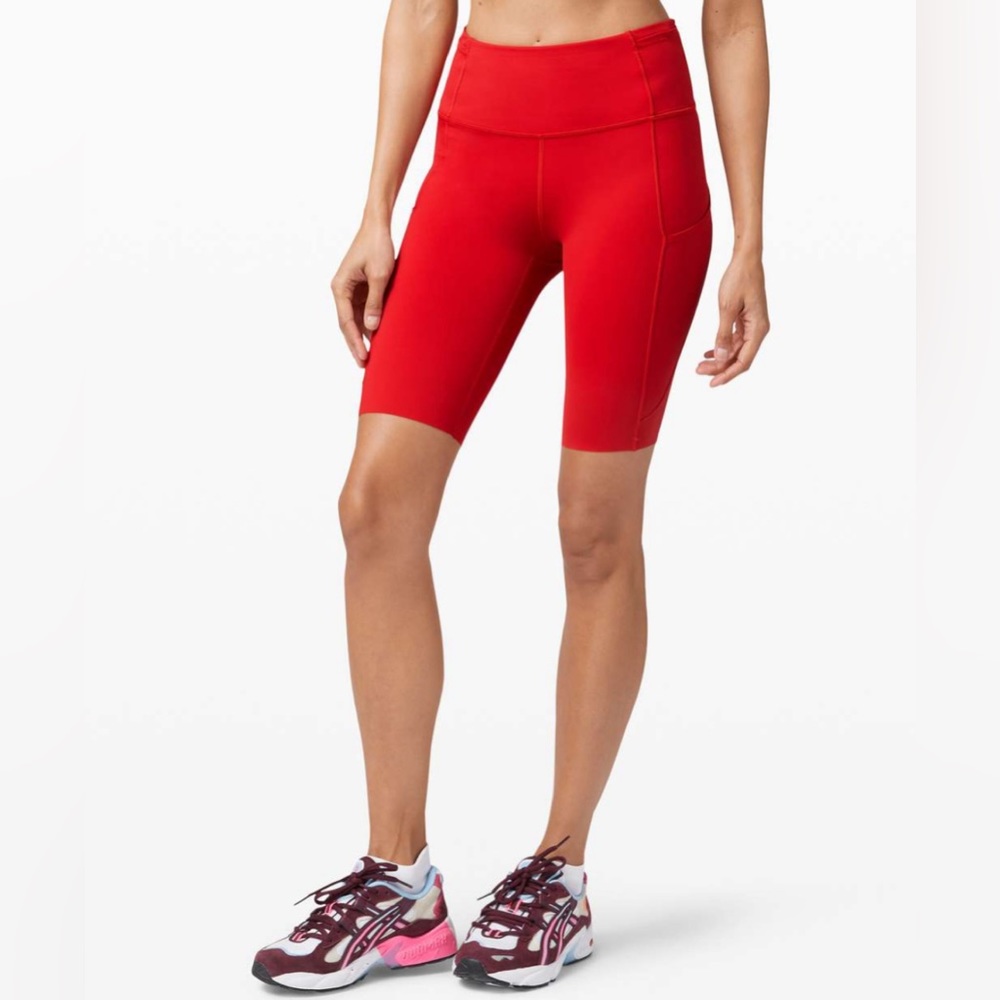 Lululemon Dark Red Fast and Free Shorts Size 6